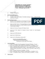 Watertown Board of Education Agenda, April 22, 2010