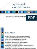 Using Financial Statement Information: Electronic Presentations For Chapter 3