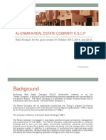 English Ratio Analysis For Real-Estate Company