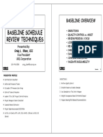 Baseline Schedule Review Techniques