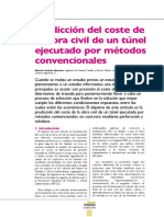 Costes Túneles Métodos Convencionales PDF