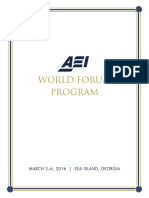 2016 AEI World Forum Agenda