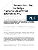 Kanhaiya Kumar's Speech PDF