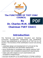 CBET Framework and The Functions of TVET CDACC