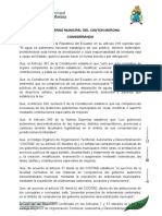 O. Reforma A La Ordenanza de Gestión Del Servicio de Agua Potable y Saneamiento en El Cantón Morona. 2016