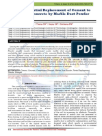 Partial Replacement of Cement To Concrete by Marble Dust Powder