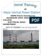 Report On Mejia Thermal Power Plant DVC