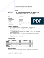 Memoria Descriptiva Arquitectura Comercio