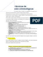 Métodos y Técnicas de Investigación Criminológicas