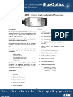 BlueOptics BO12CXX2C0 1000BASE-CWDM GBIC Transceiver 1271nm-1611nm 120KM Singlemode SC Duplex 1 Gigabit