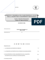 Diagnóstico y Desarrollo Del Plan Estratégico y de Acción para La Promoción de Agrupamientos Industriales