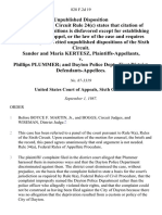 Sandor and Maria Kertesz v. Phillips Plummer and Dayton Police Dept., First District, 828 F.2d 19, 1st Cir. (1987)