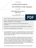 First Acadiana Bank v. Federal Deposit Insurance Corp., 833 F.2d 548, 1st Cir. (1988)