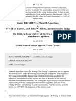 Garry de Young v. State of Kansas, and John W. White, Administrative Judge For The First Judicial District of The State of Kansas, 69 F.3d 547, 1st Cir. (1995)