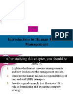 Introduction To Human Resource Management