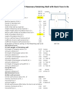 Excel Sheet For Gravity RWall Design