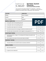 Sprinkler System Checklist