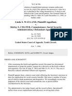 Linda S. Wayland v. Shirley S. Chater, Commissioner, Social Security Administration, 1, 76 F.3d 394, 10th Cir. (1996)