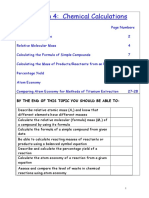 Chemical Calculations Workbook New