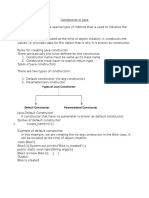 How To Describe Constructor in Java