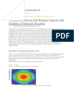 Correlation Between Soil Bearing Capacity and Modulus of Subgrade Reaction