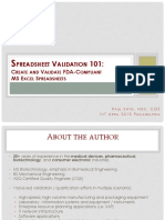 Spreadsheetvalidation101 - Createandvalidatefda-Compliantms Excelspreadsheets