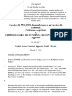 Carolyn G. Wilcox, Formerly Known As Carolyn G. Lietzman v. Commissioner of Internal Revenue, 17 F.3d 1437, 10th Cir. (1994)