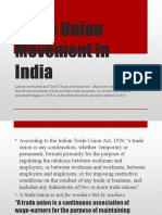 Trade Union Movement in India (Sep 15) 01