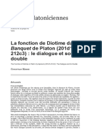 La Fonction de Diotime Dans Le Banquet de Platon (201d1-212c3) : Le Dialogue Et Son Double PDF