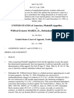 United States v. Wilfred Ernesto Mares, JR., 166 F.3d 1222, 10th Cir. (1998)