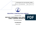 Method Statement For Cable Trays & Cable Ladders Installation