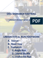 Odu Monarch Football: Linebacker Footwork Drills