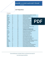 Liste Adjektive Mit Präposition