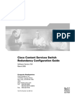 Cisco Content Services Switch Redundancy Configuration Guide