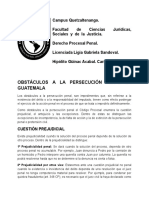 Obstaculos A La Persecución Penal