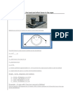 Bollard Rope Friction - The Load and Effort Force in The Rope