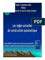 Les Règles Actuelles de Construction Parasismique