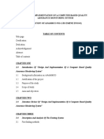 Design and Implementation of A Computer Based Quality Assurance Monitoring System