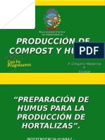 Diapositivas Alcalde de Independencia Gregorio Mezarina Sobre Produccion de Compost y Humus