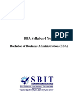 Bba Dcrust Syllabus