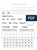 Letter Review Sheets For Abcs