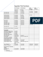 Regulator Part Number Varios