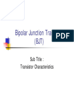 Bilj Ti T It Bipolar Junction Transistor (BJT) (BJT) : Sub Title: Transistor Characteristics Transistor Characteristics