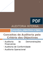 Aula 01 - Conceitos, Objectivos e Tipos de Auditoria