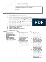 Lesson Plan Outline Read Comprehension 400 Level