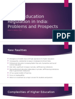 Higher Education Regulation in India: Problems and Prospects