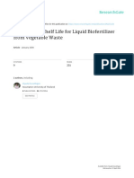 The Study of Shelf Life For Liquid Biofertilizer From Vegetable Waste