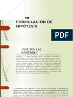 Formulación de Hipótesis