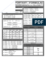 FSC Important Formulae