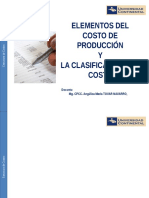 Semana 02 - Elementos Del Costo de Producción y La Clasificación Del Costo